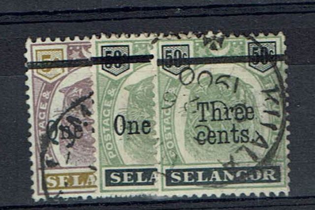 Image of Malayan States ~ Selangor SG 66a/7 FU British Commonwealth Stamp
